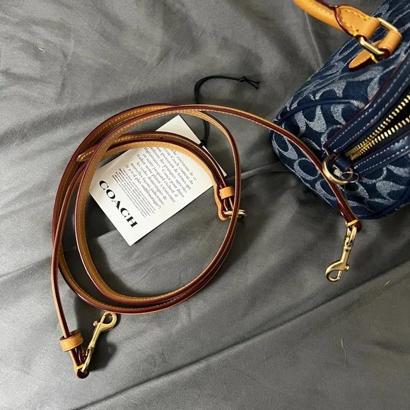 Coach denim mini Rowan RARE NWT - Picture 8 of 9